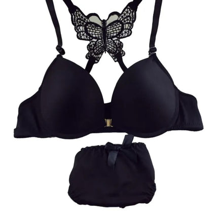 Sexy New Design Butterfly women 2 Pieces Lace Floral bra and Panties Set