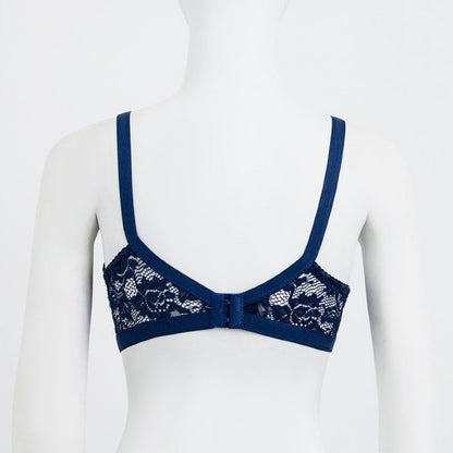 Non Padded Non Wired Embroidered Cotton Lace Bra