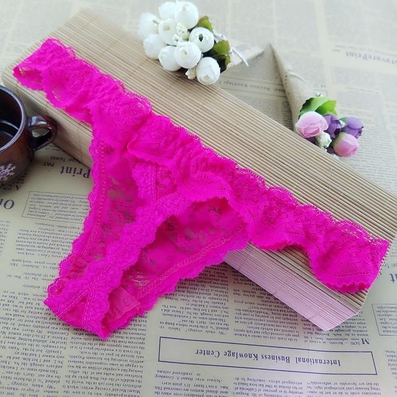 Set of 3 Lace Briefs Panties Thongs G-String T-Back Lingerie Underwear